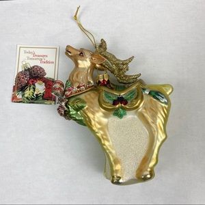 Vintage Christmas Fitz & Floyd Reindeer Ornament
